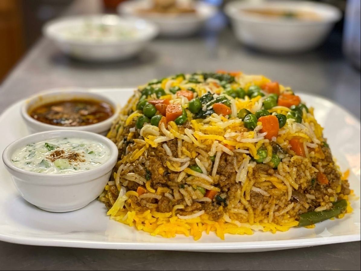 Special Veg Kheema Biryani.