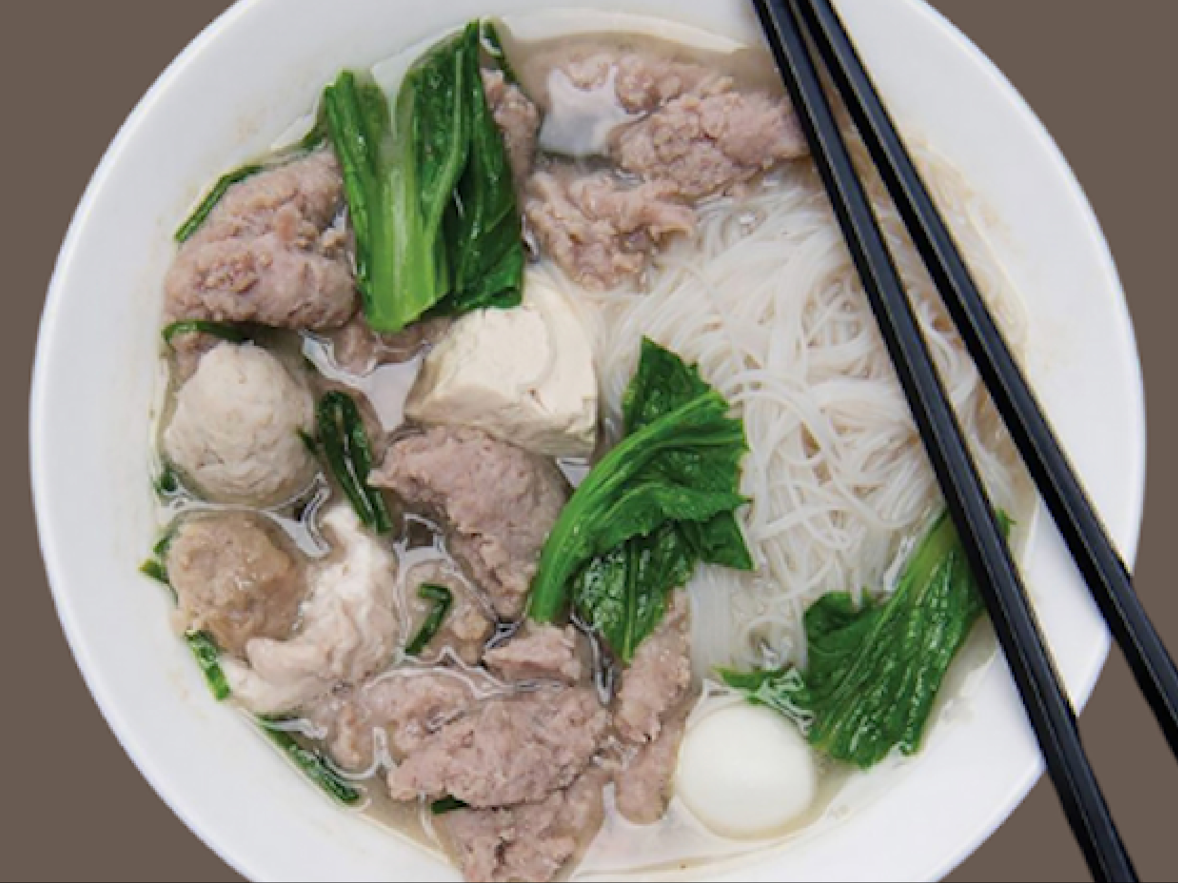 Kyay Oh Soup (Burmese Pork Noodle Soup).