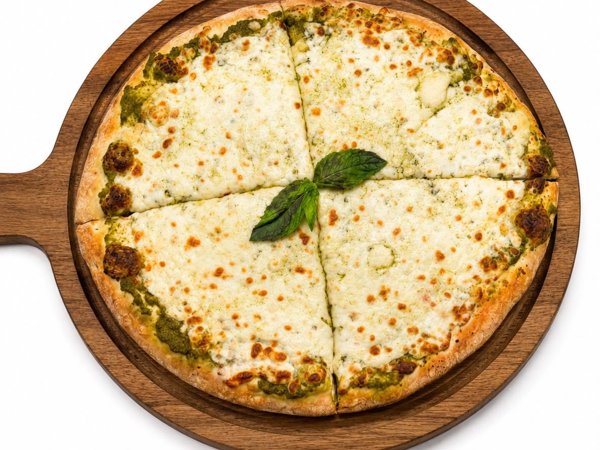 Cheese Manqeesh W/ Pesto.