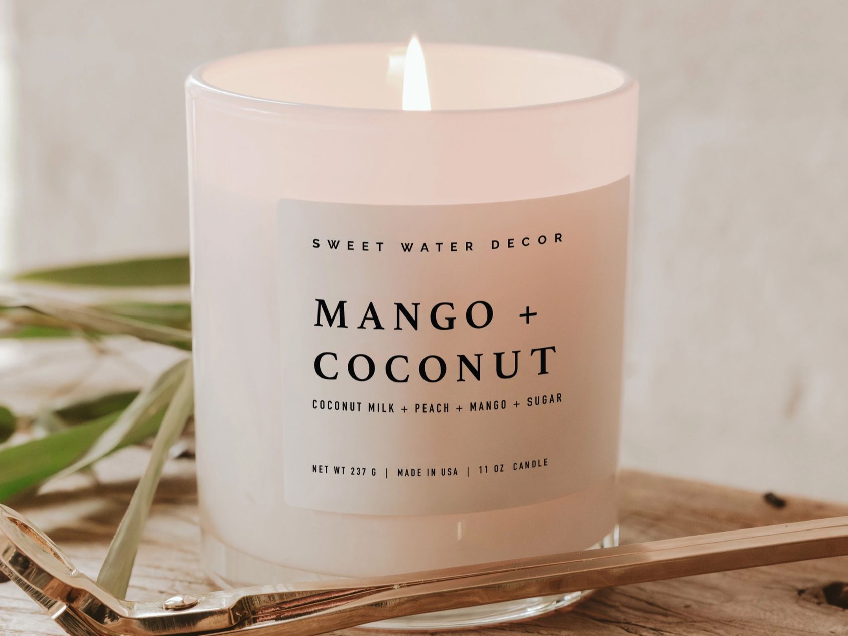 Mango and Coconut 11 oz Soy Candle - Decor & Gifts.