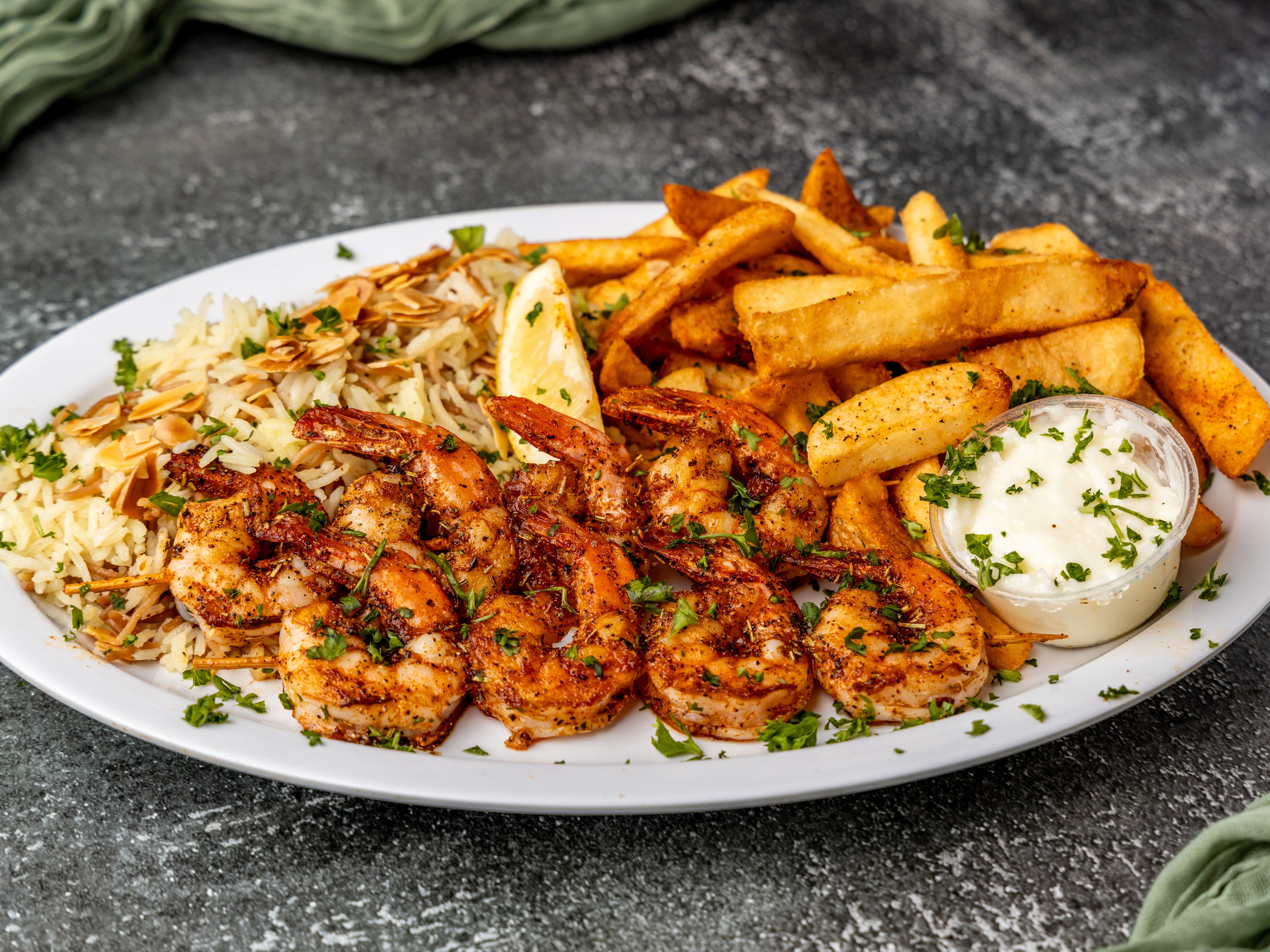 Shrimp Kabob Platter