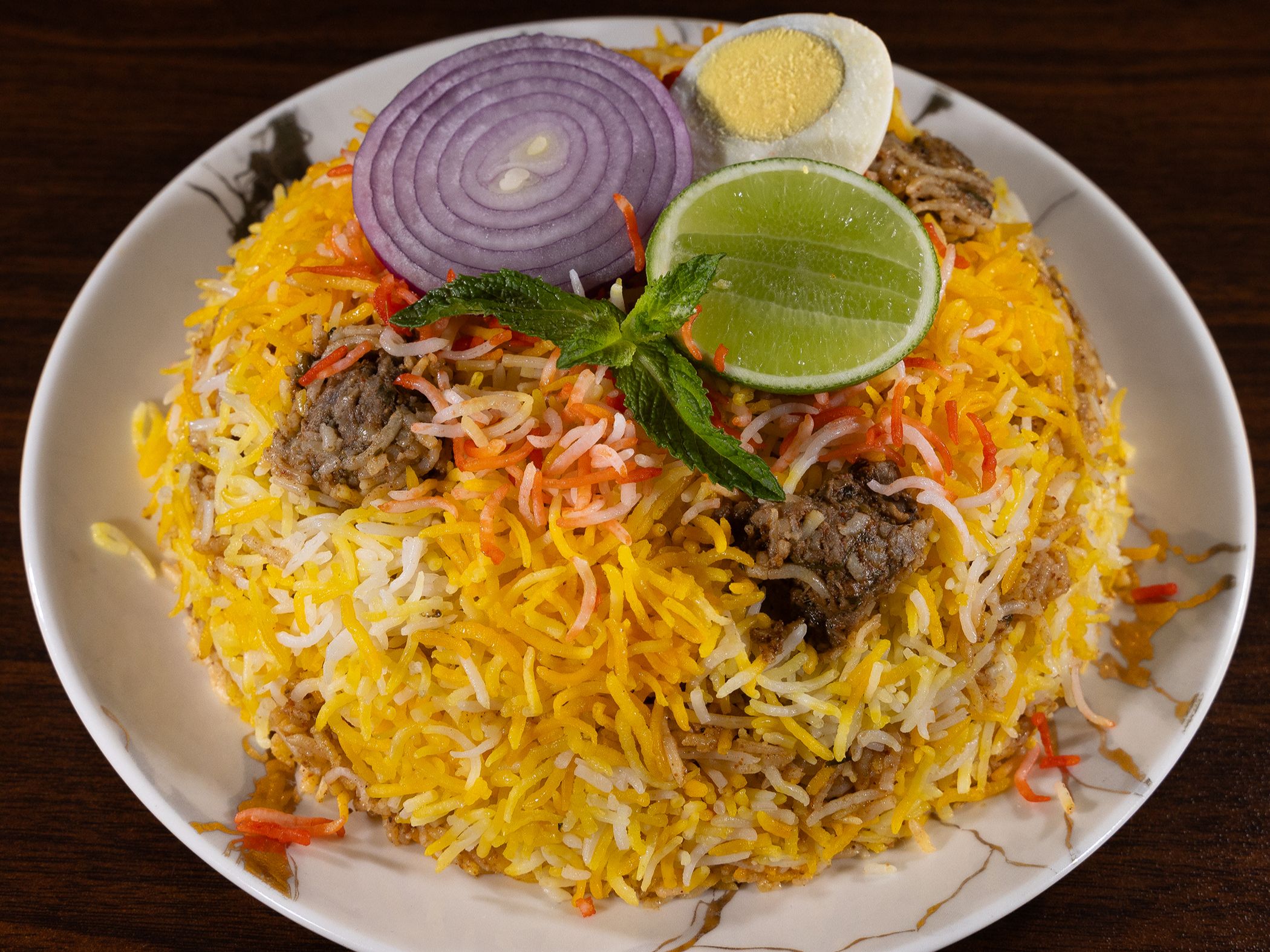 Goat Dum Biryani.