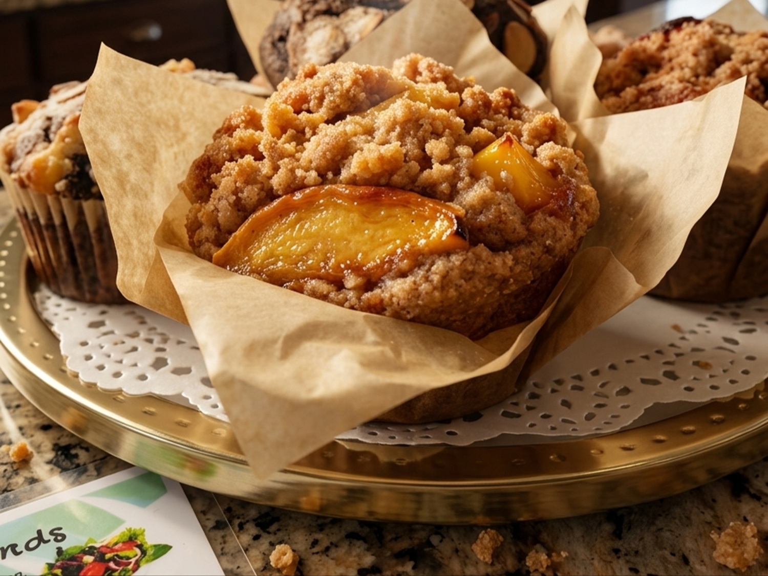 Peach Cobbler Muffin.