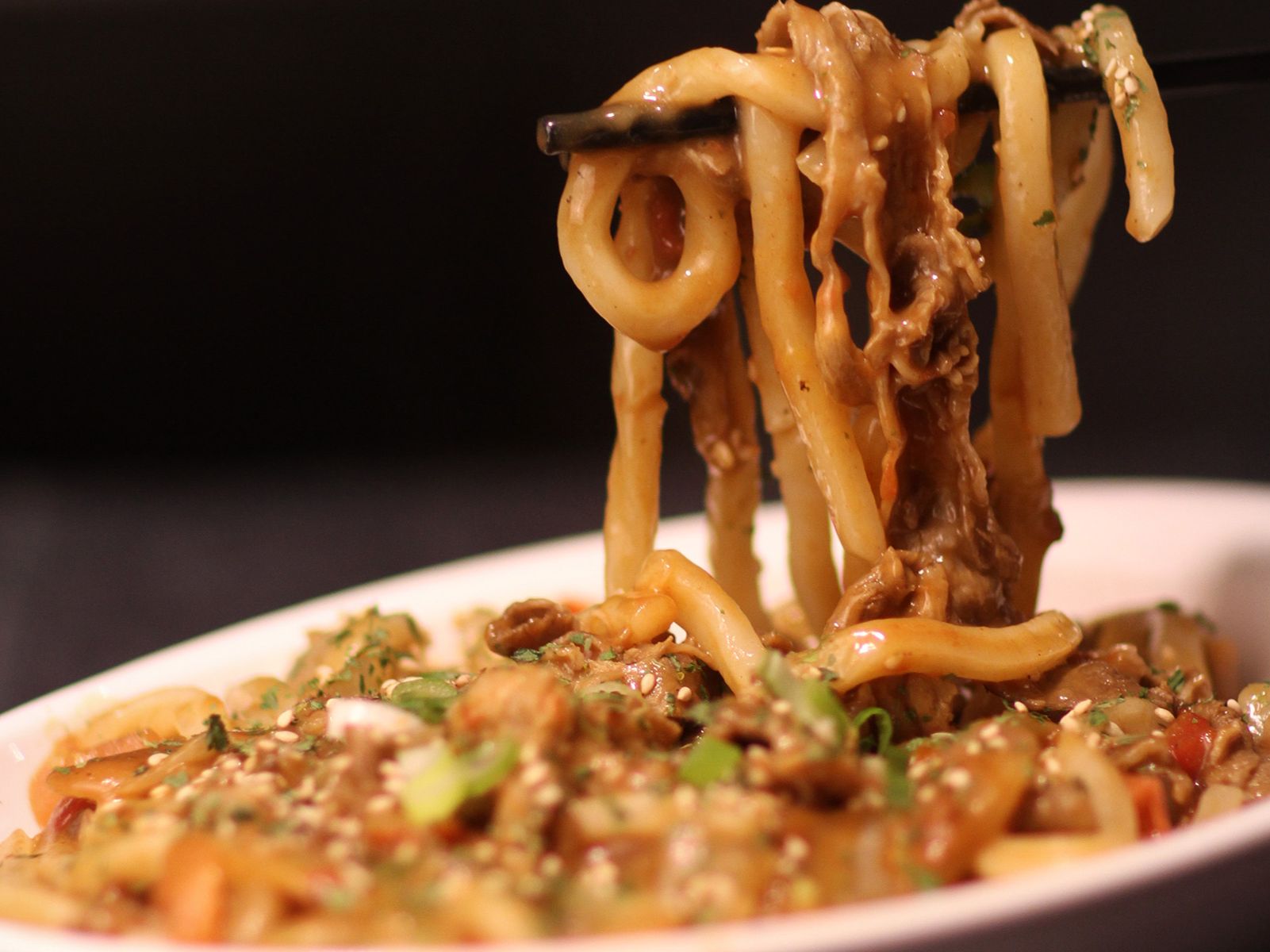 Udon au Cury Cremeux au Boeuf