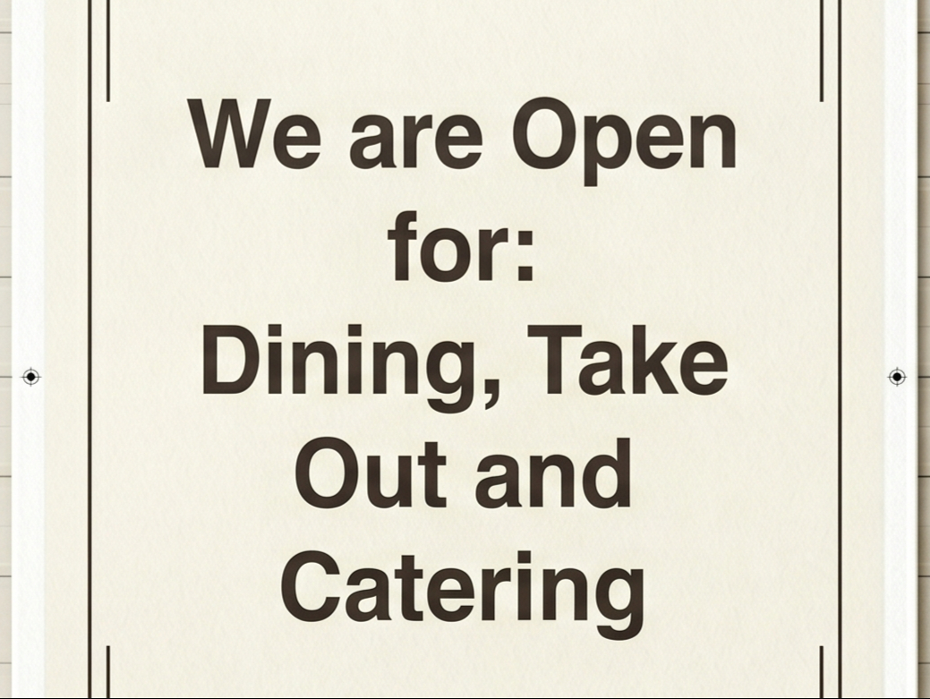 We are Open.
