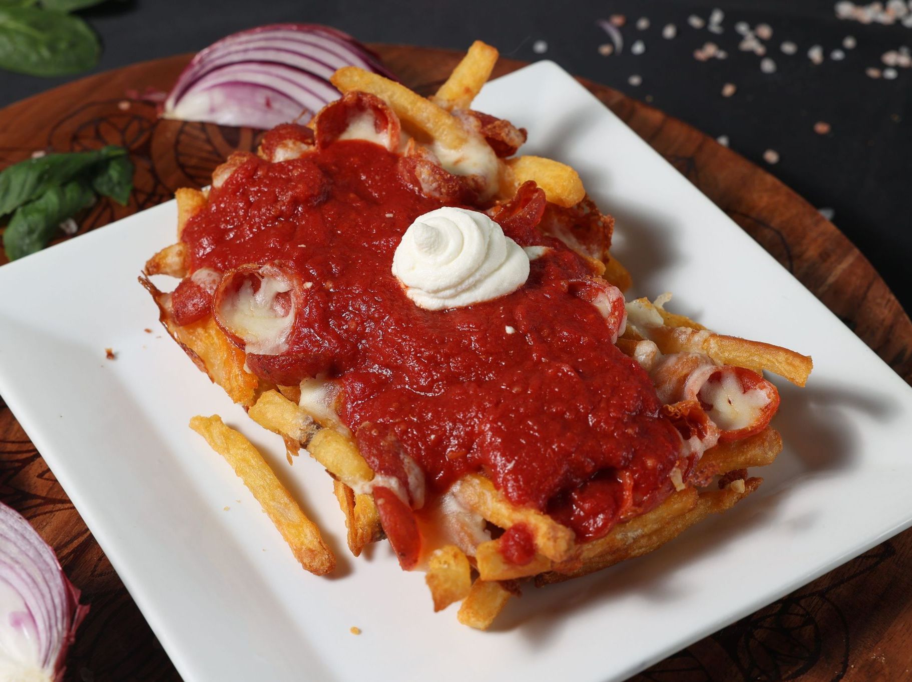 Pepperoni Pizza French Fries.