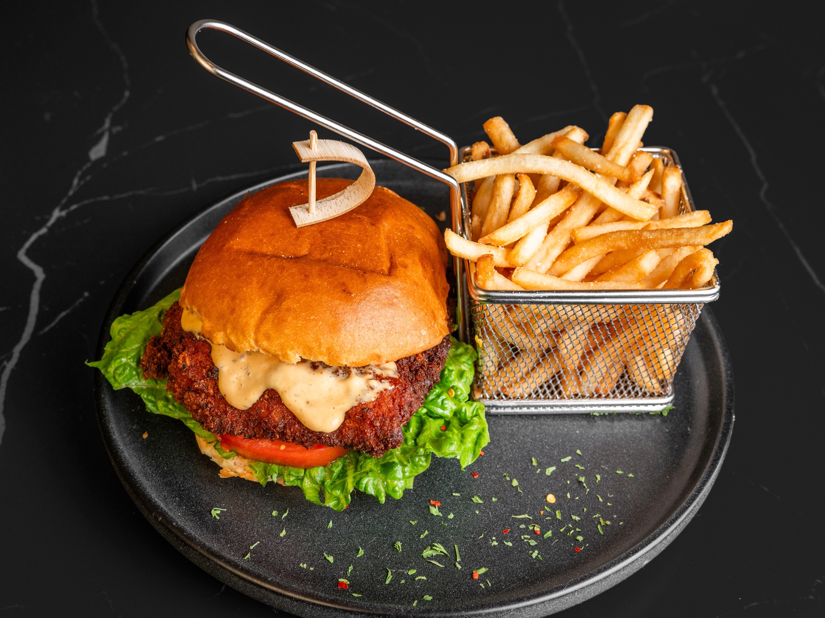 Spice Fried chicken Sandwich.
