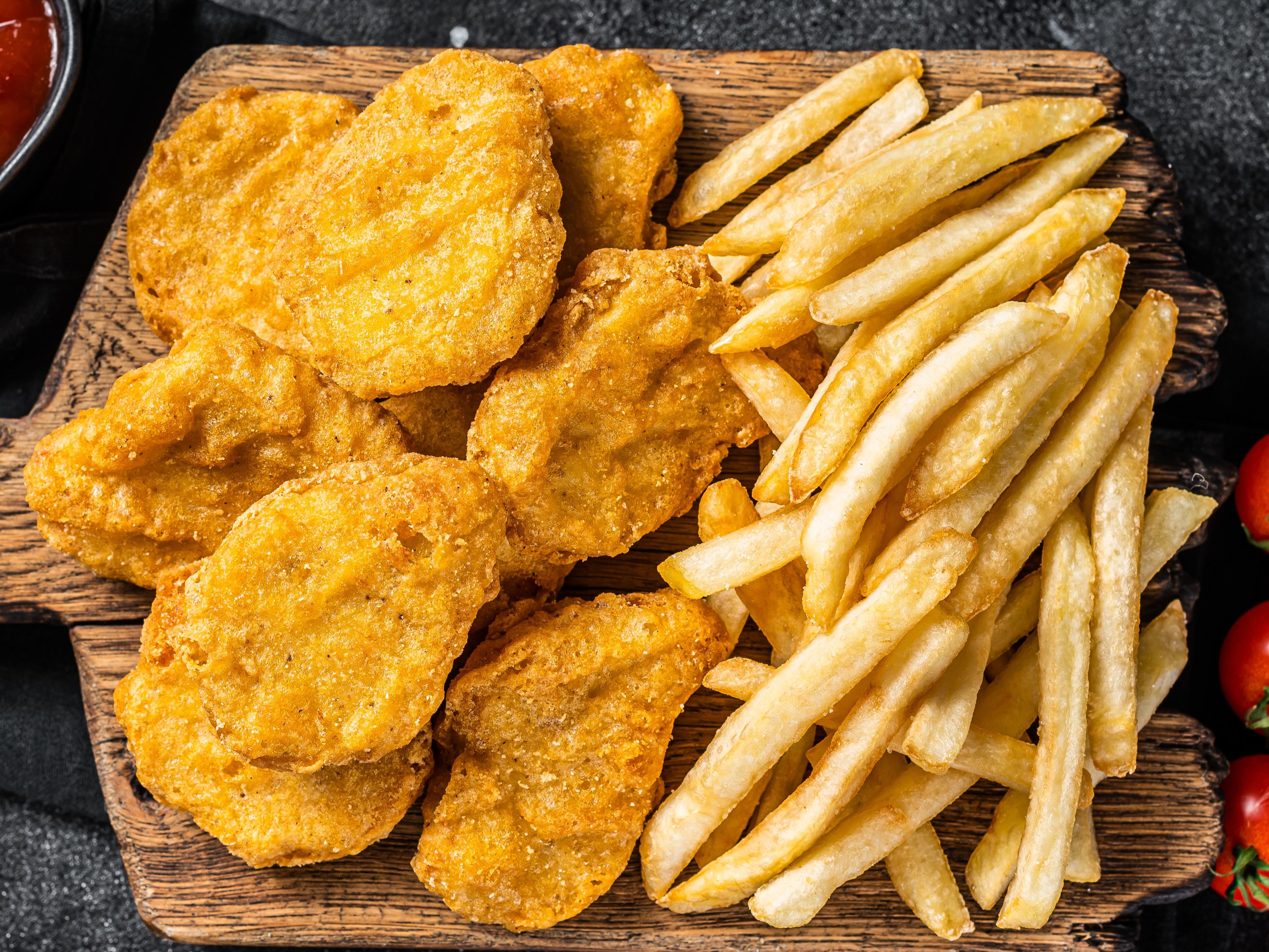 Chicken Nuggets With Fries.