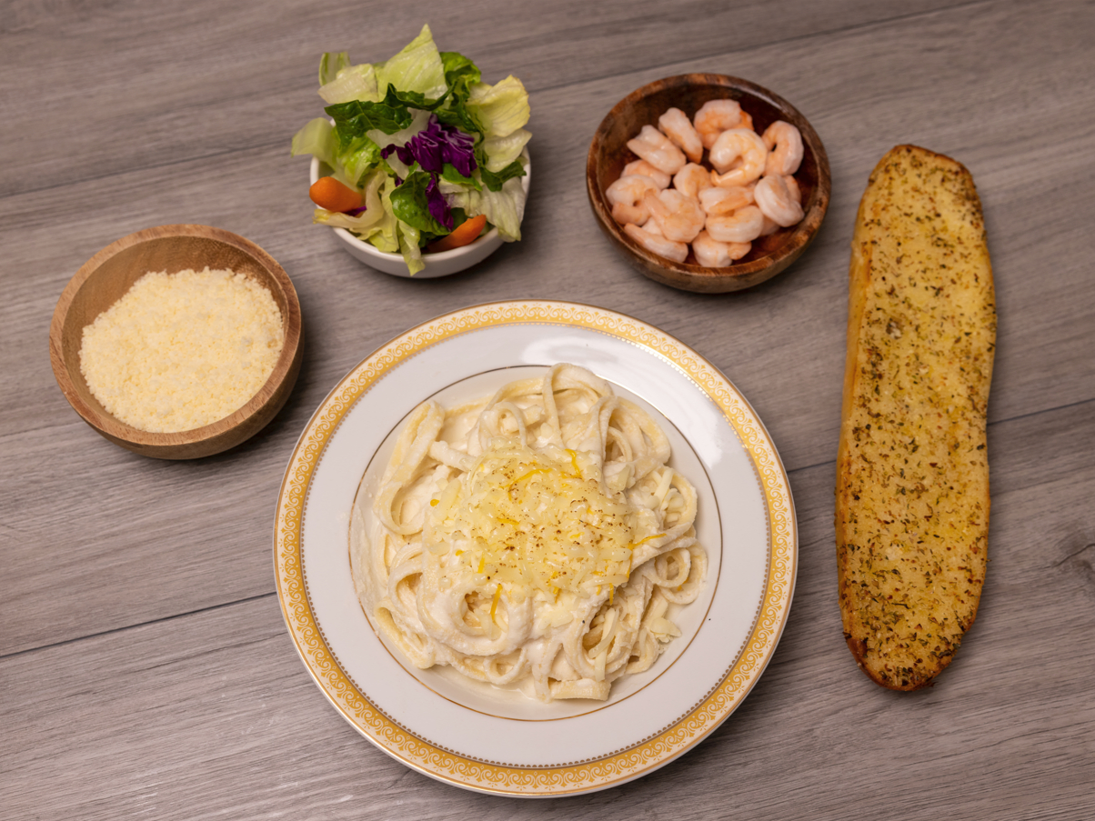 Fettuccini Shrimp Pasta.