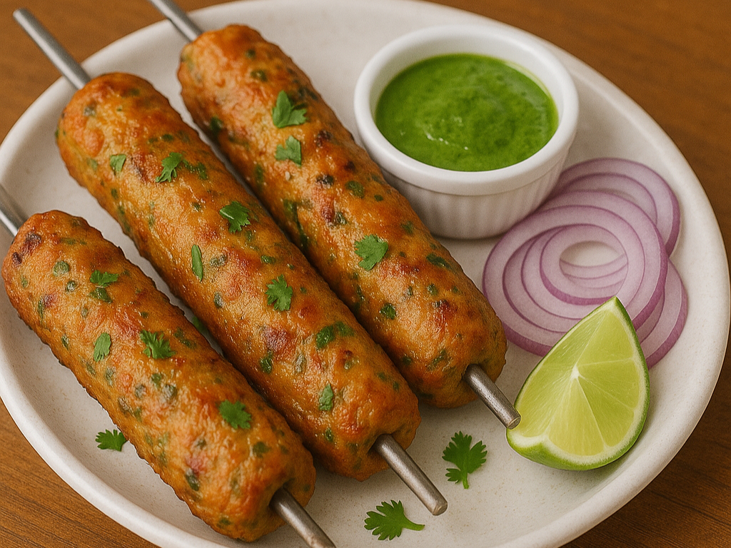CHICKEN SEEKH KEBAB.