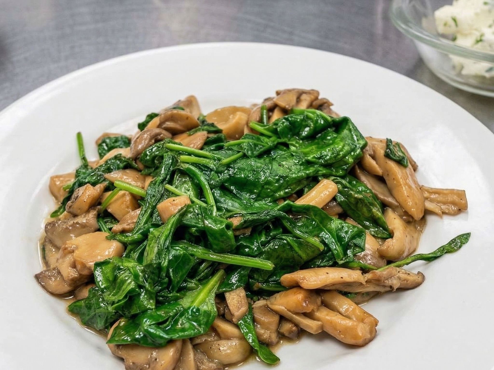 Sautéed Spinach & Mushroom.