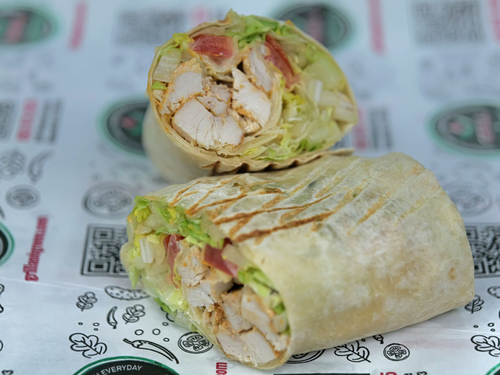 Chicken Caesar Wrap + Can Soda.