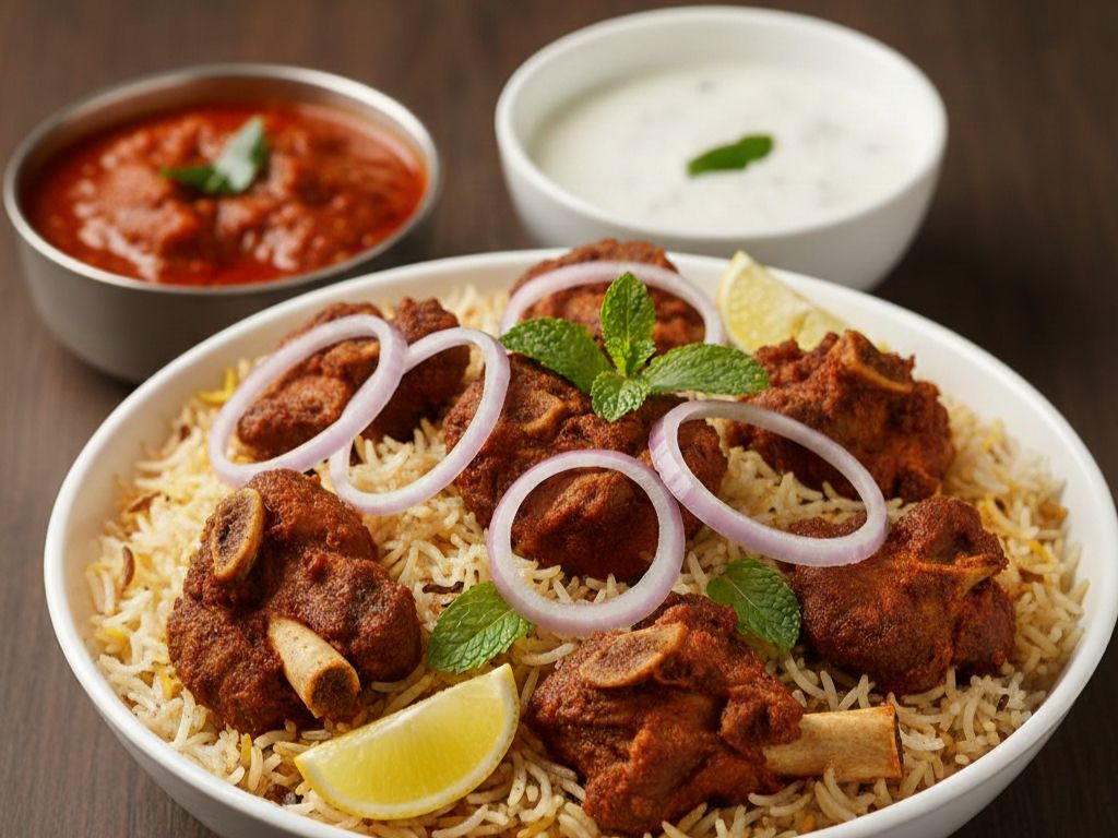 Goat Fry Biryani.
