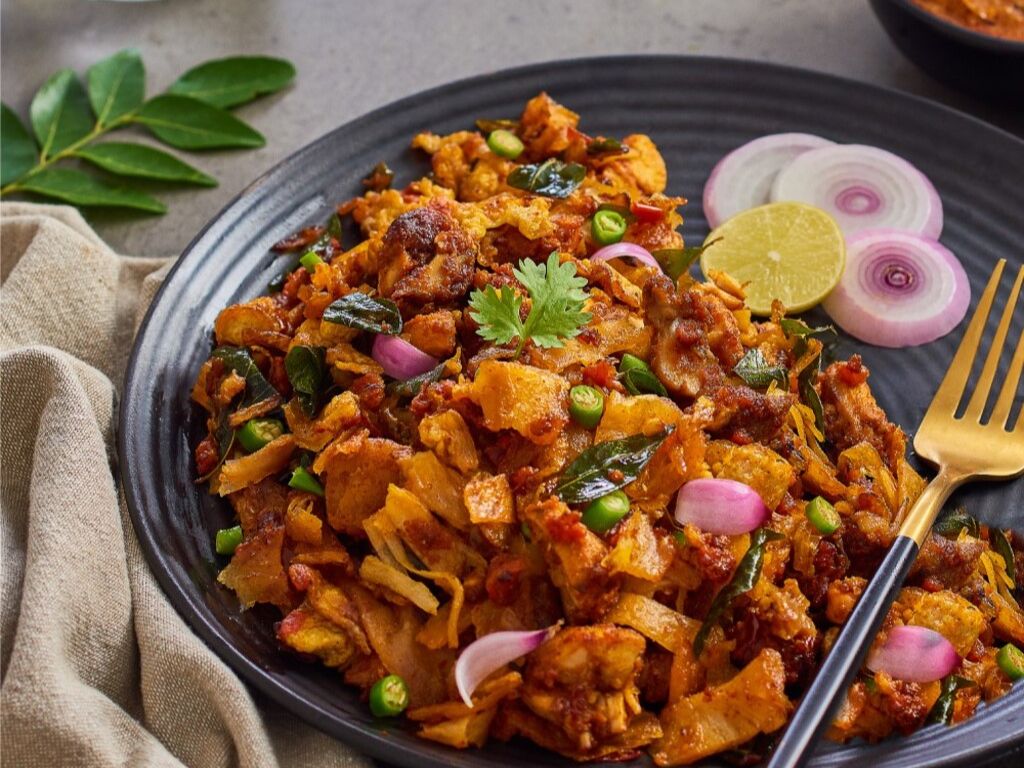 Chicken Kothu Parotta.
