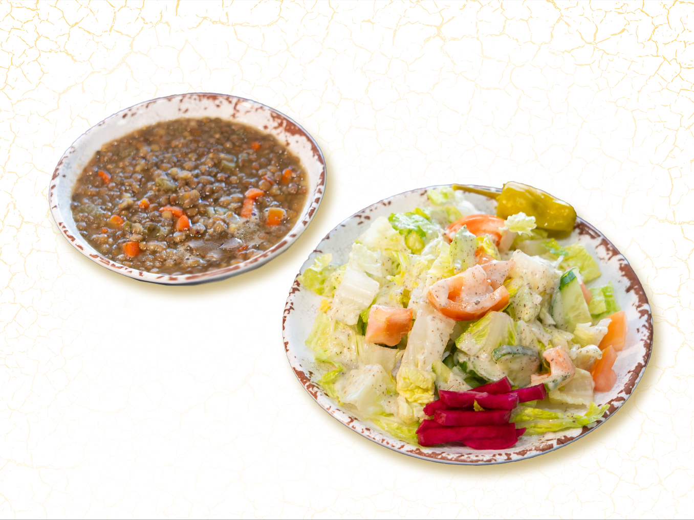 Soup and House Salad.