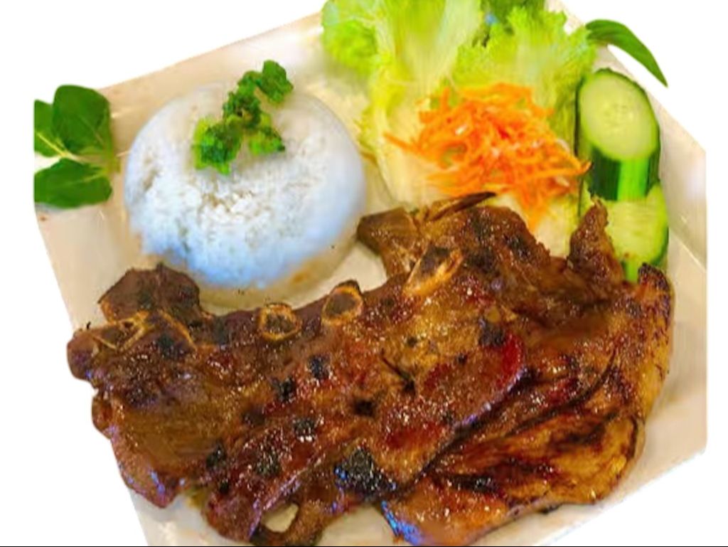 C60. Rice w/ Grilled Pork Chop.