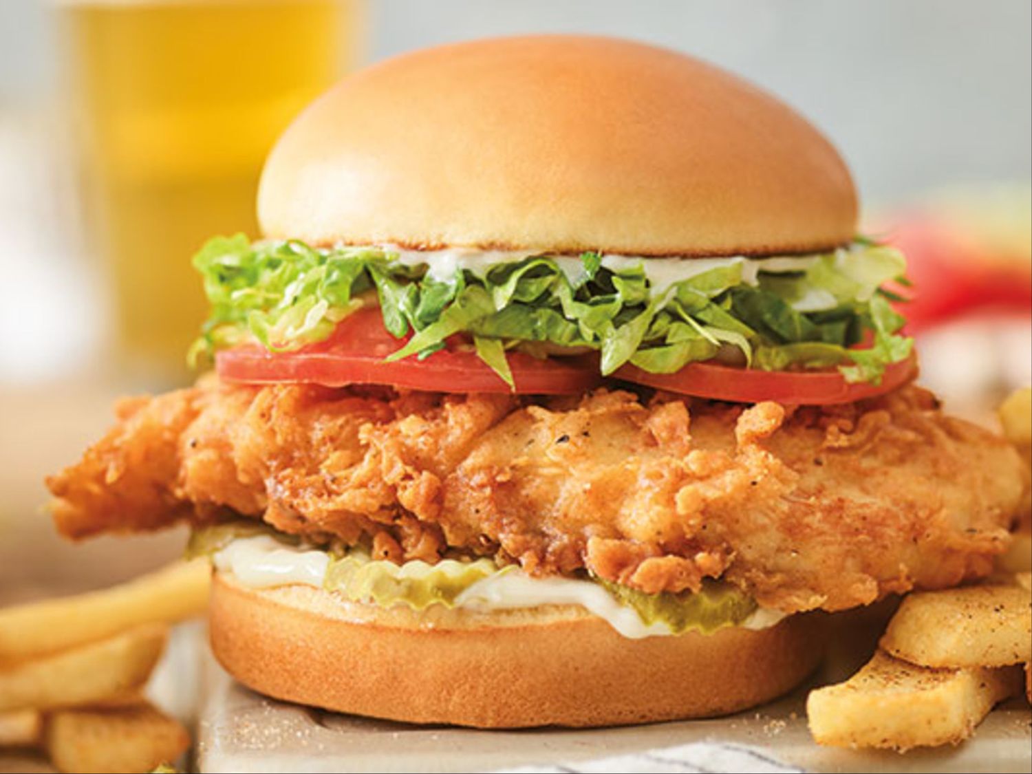 Image-Crispy Chicken Sandwich on a Bun
