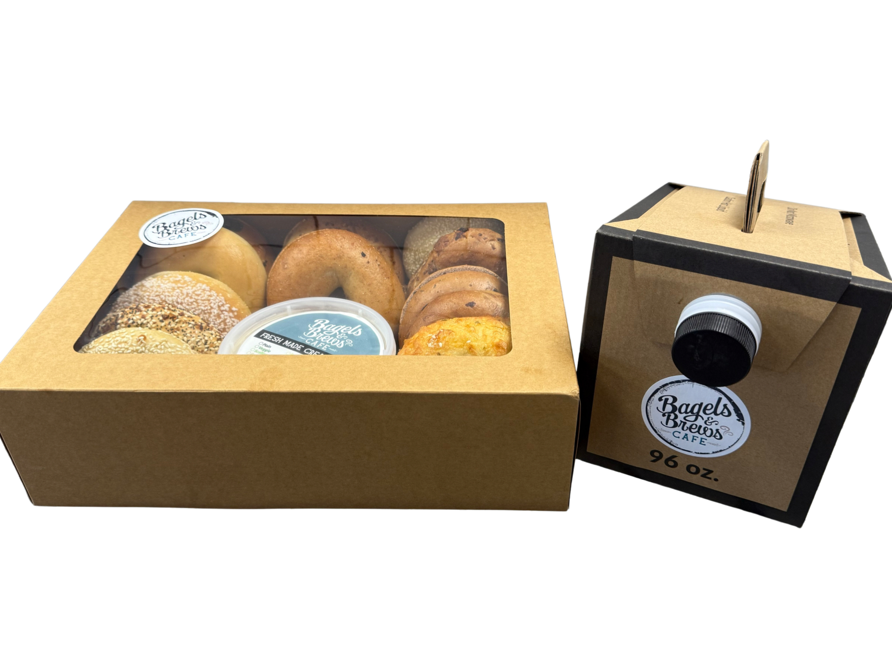 Bagel/Brew Catering Box.
