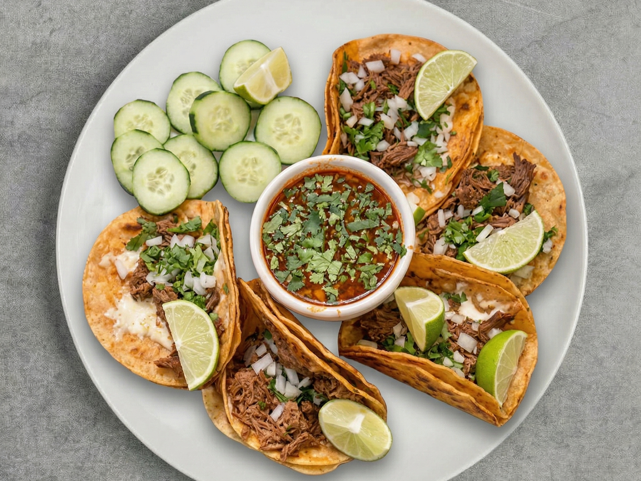 3 Birria Tacos.