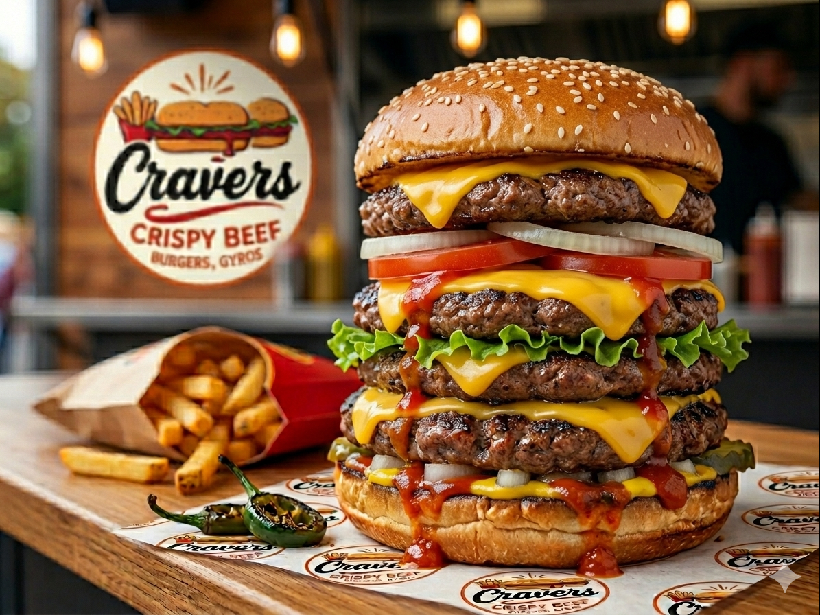 Steak Burger Triple.