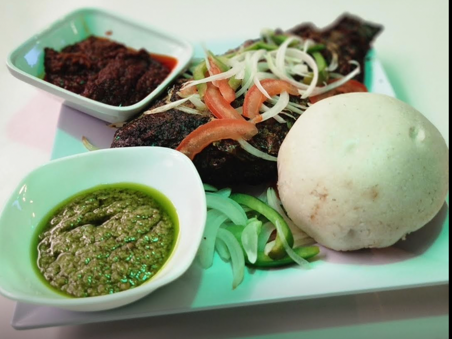 Banku and Tilapia( Full Size)