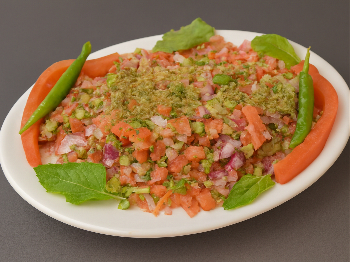 Afghan Fresh Mixed Chopped Salad.