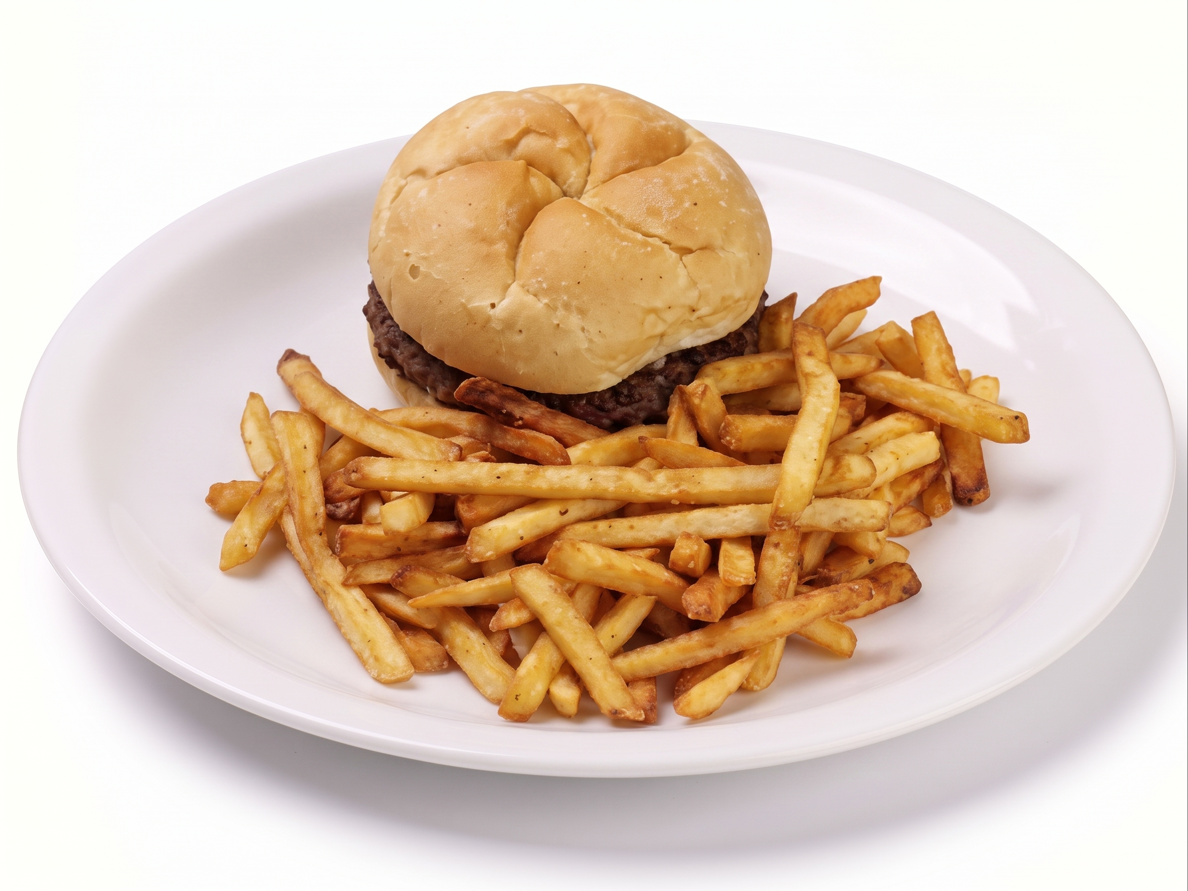 Plain Burger w/ Fries.