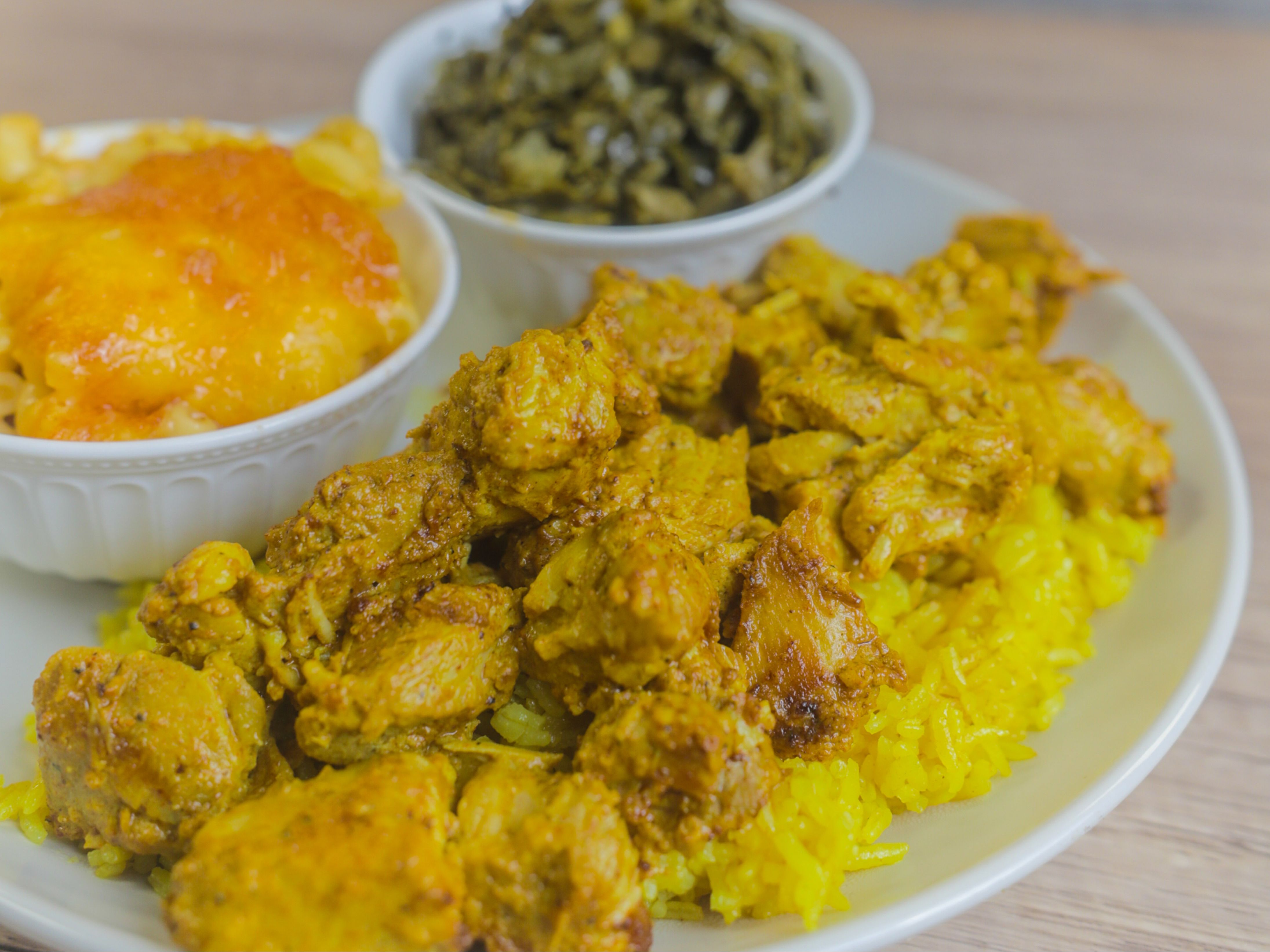 Halal Style Grilled Chicken over Rice - Two Sides.