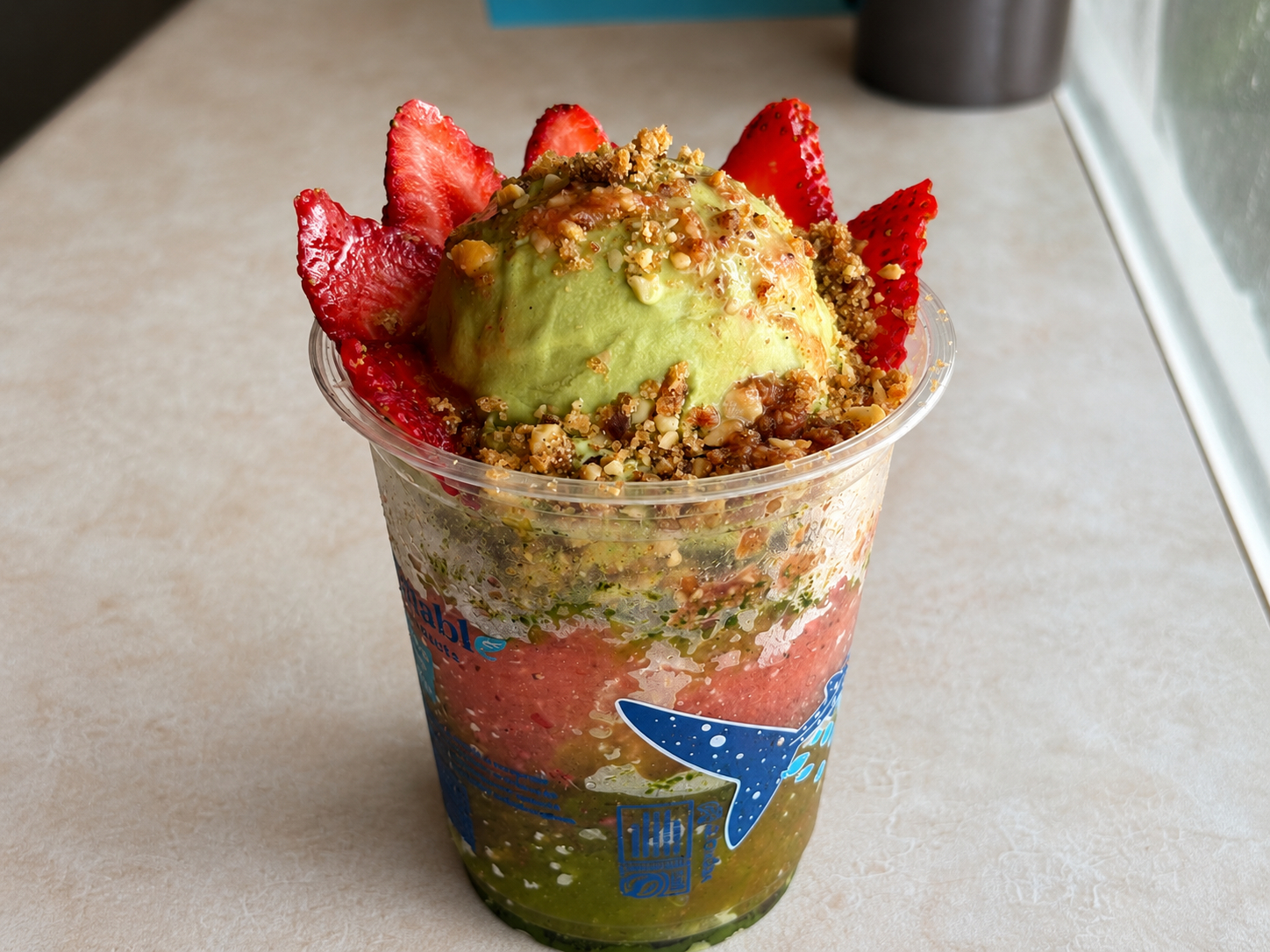 Strawberry Matcha Shave Ice.