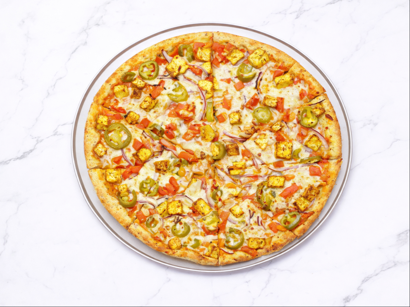 Achari Paneer Pizza.