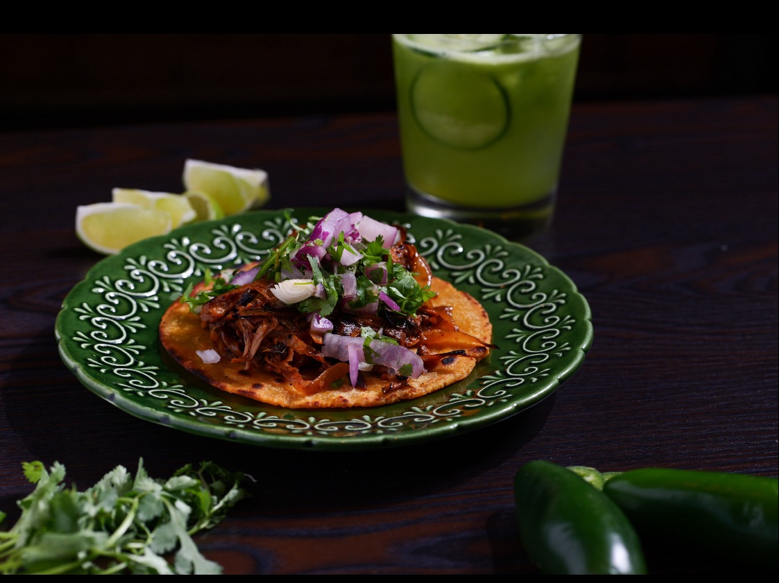 MARINATED JACKFRUIT TACO.