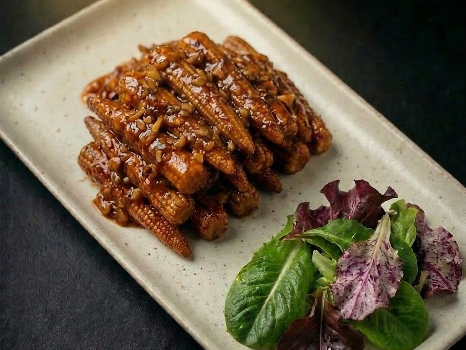 Baby Corn Manchurian.