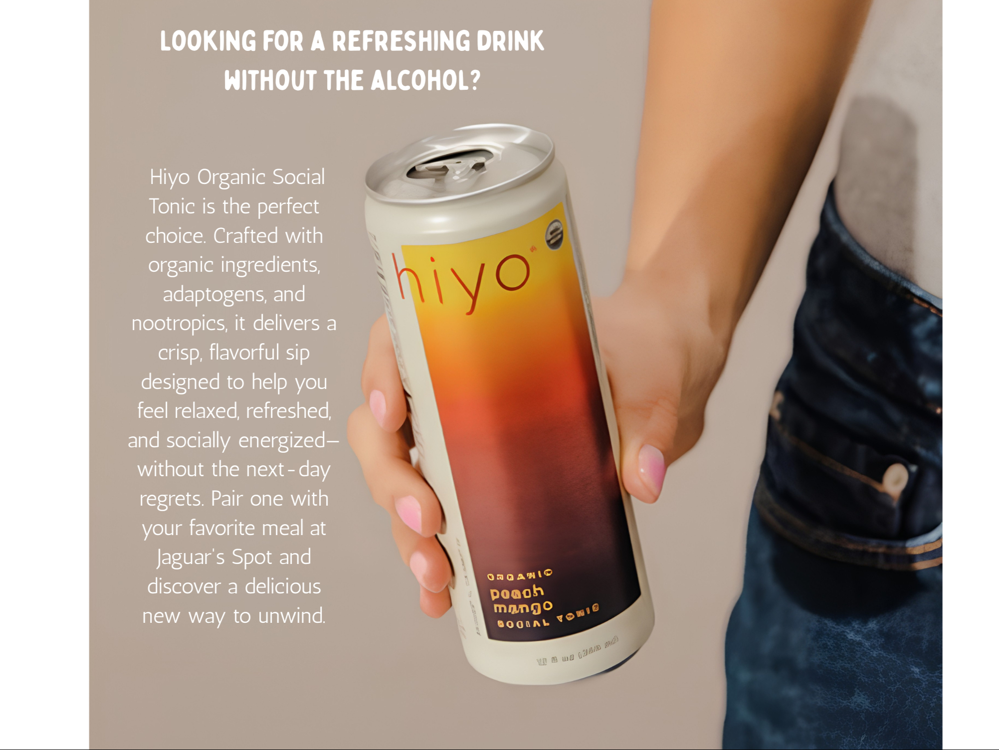 Hiyo Organic Social Tonic Peach Mango.