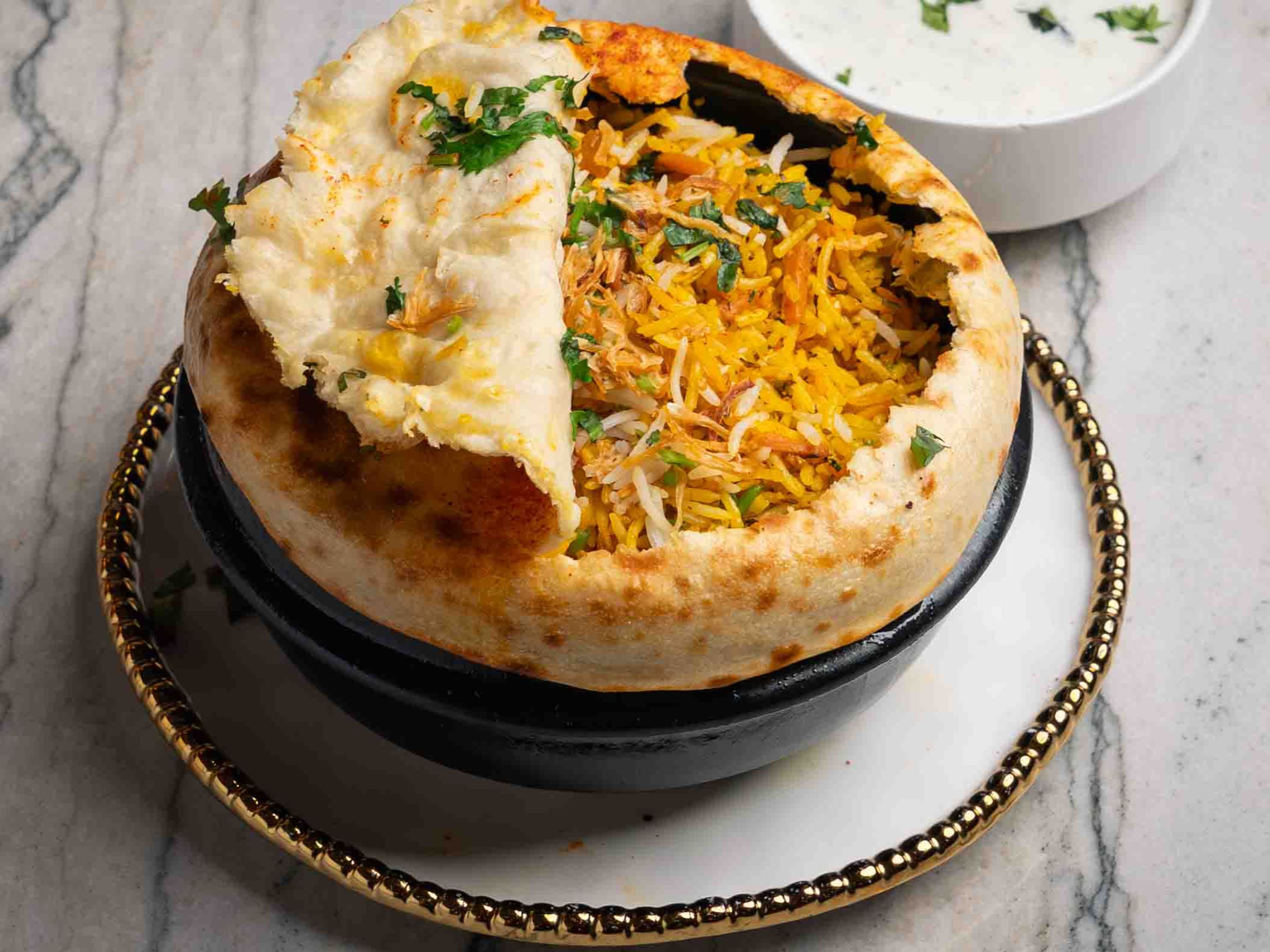 Vegetable Parda Biryani.