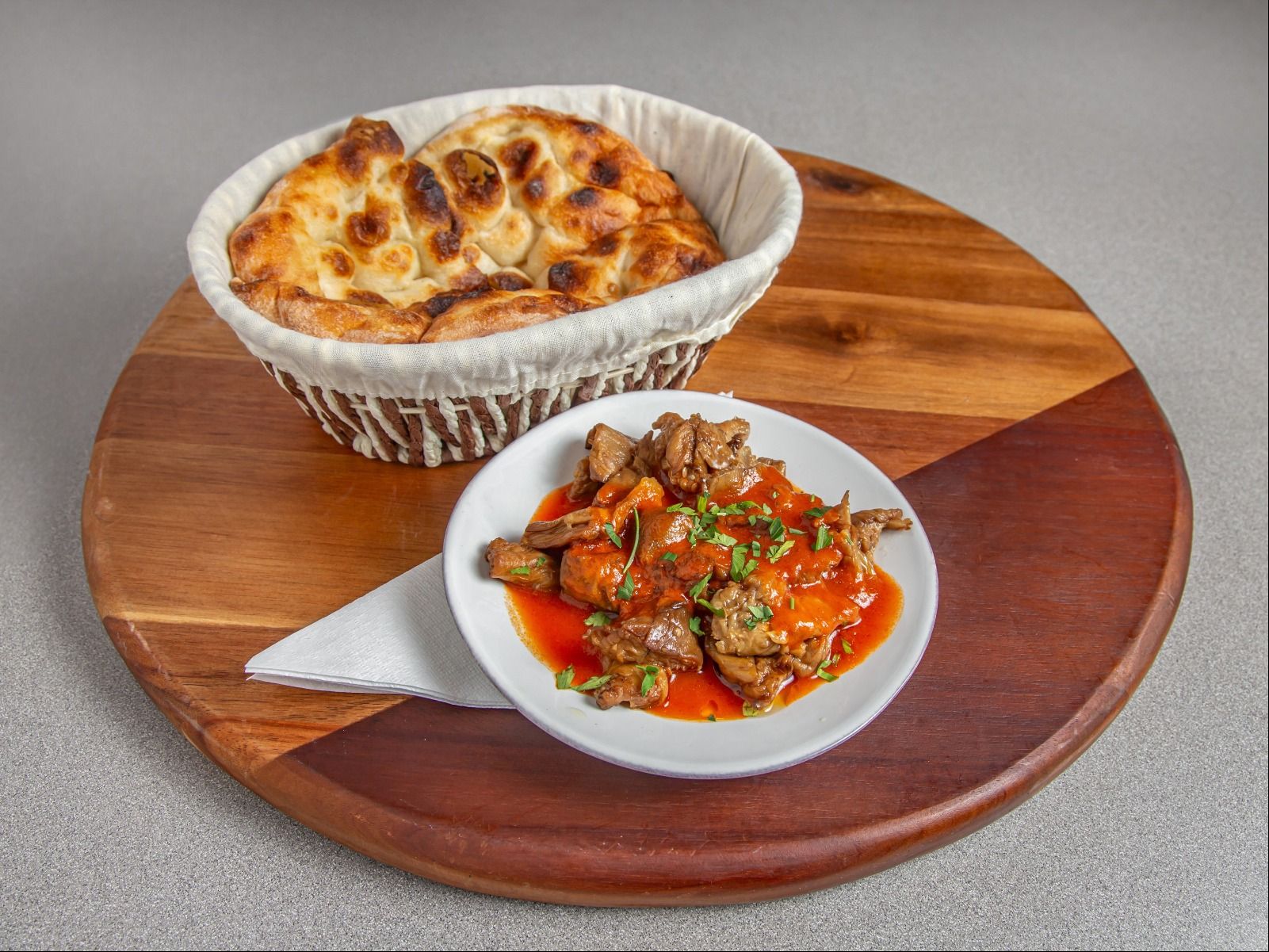 Sauced Eggplant.