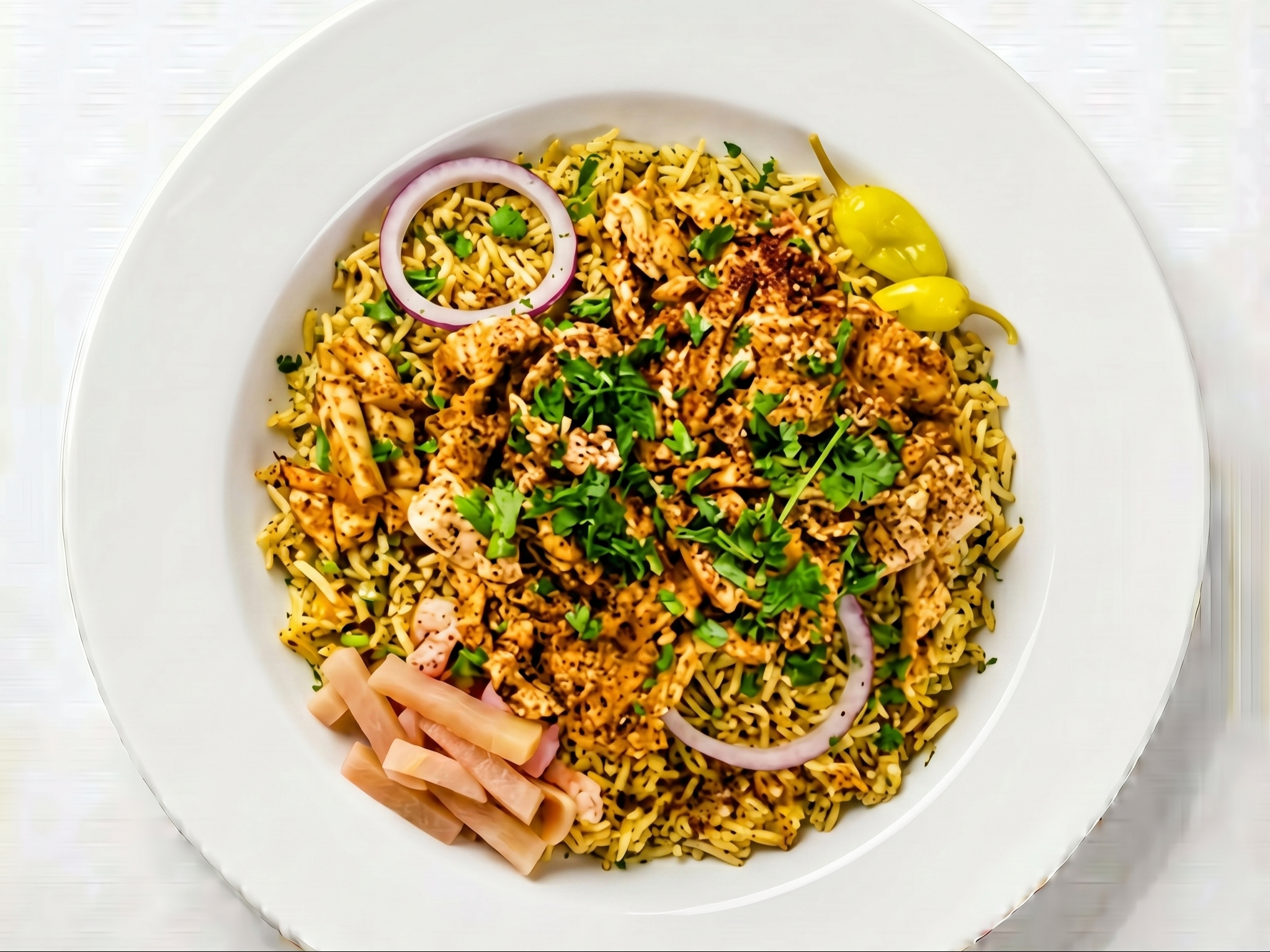 Chicken Shawama Over Rice.