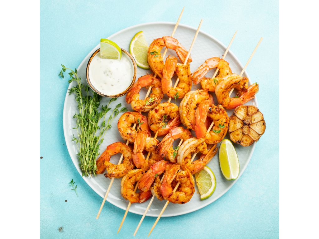 29.Grilled Shrimp Kabob Platter