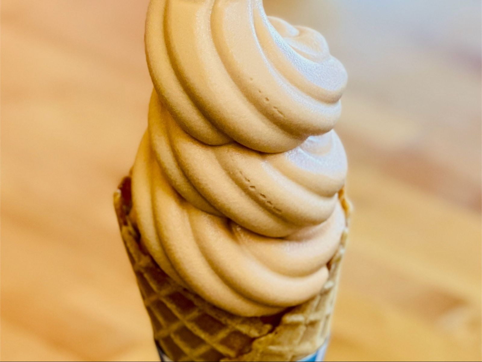 Thai Tea Soft Serve - Waffle Cone.