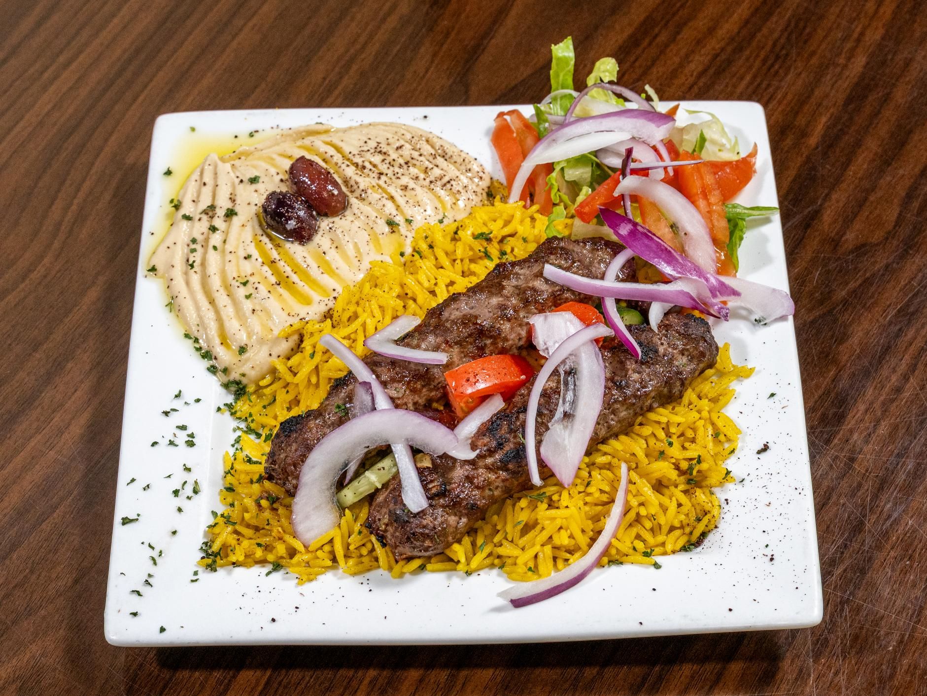Bifteki Kabob Plate.