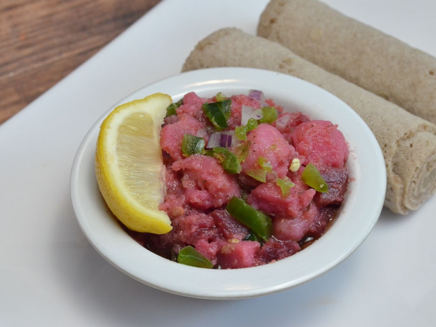 Plain beets & potato salad.