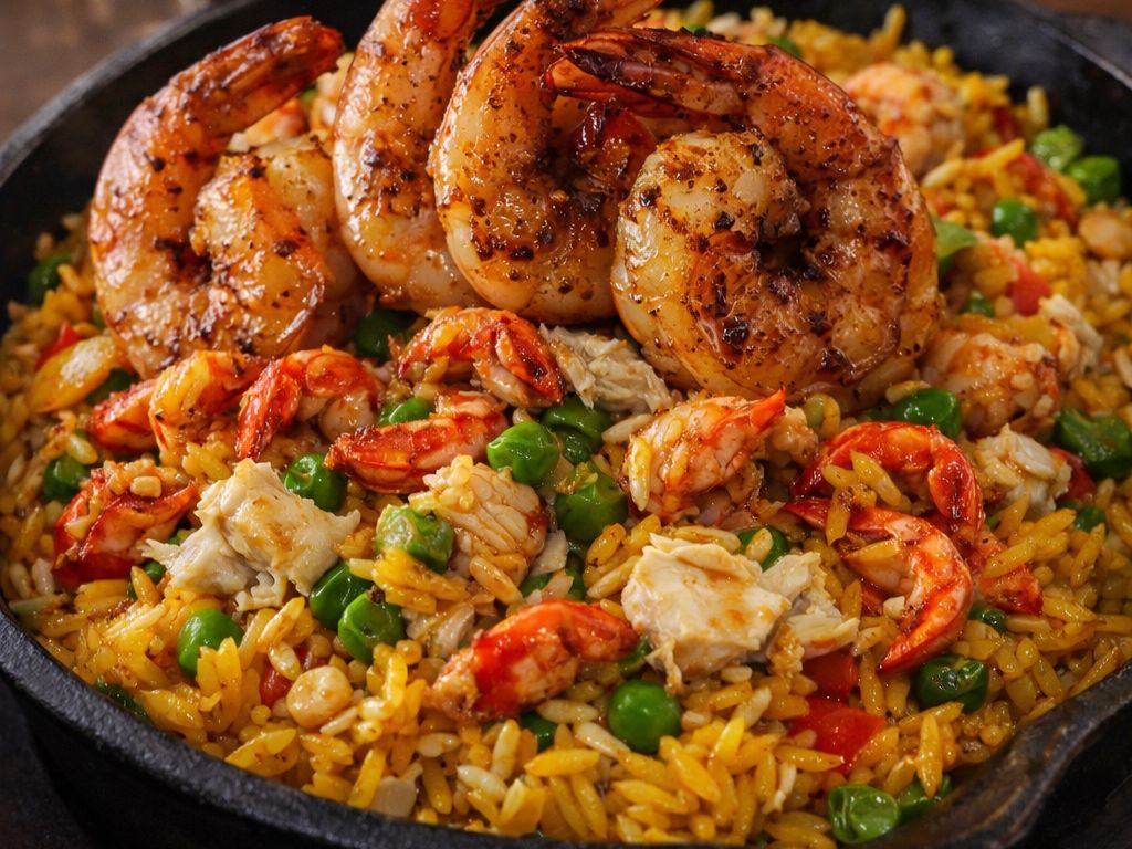 Seafood Paella (Serves 12)