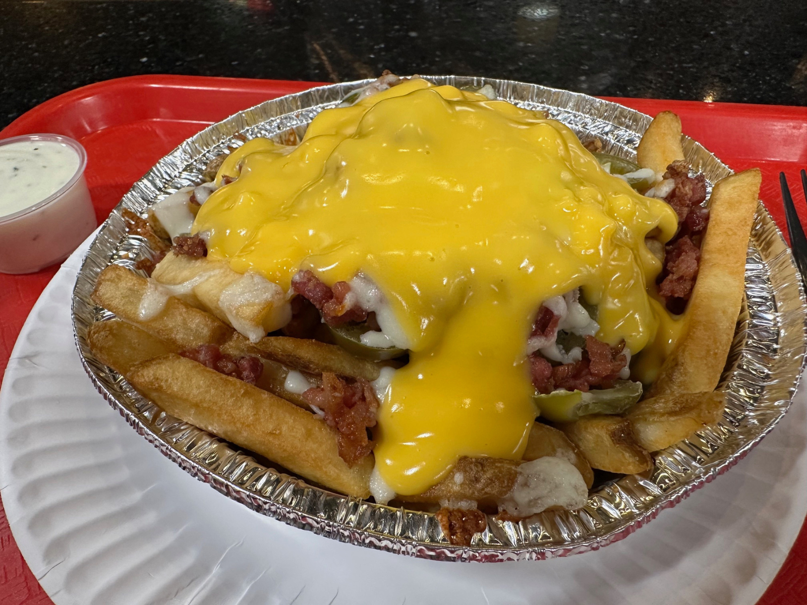 Cheddar Mozzarella & Bacon Fries (online)