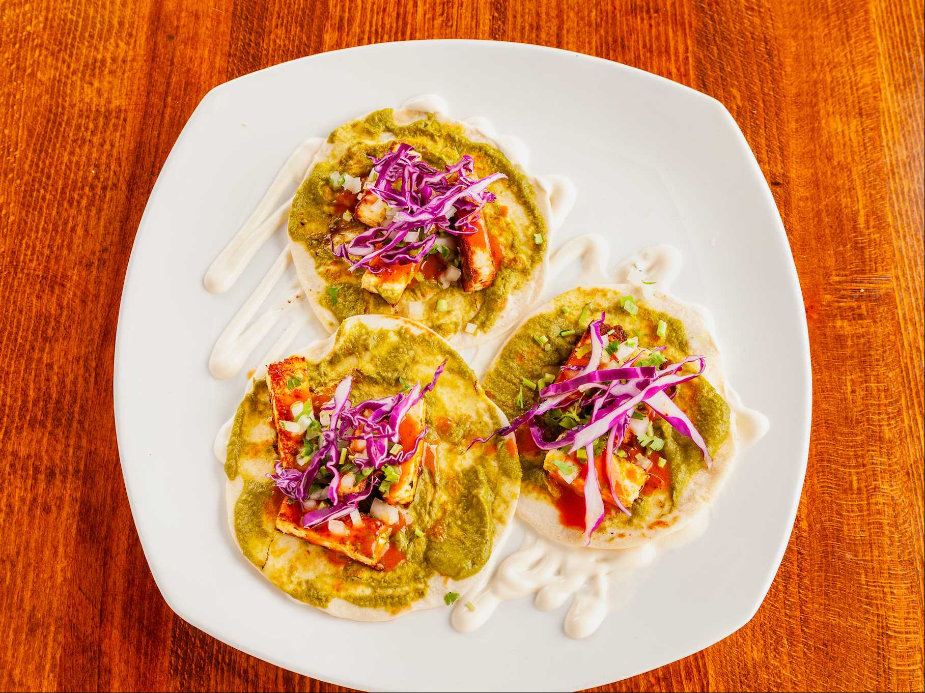 3 Paneer Tikka Tacos.