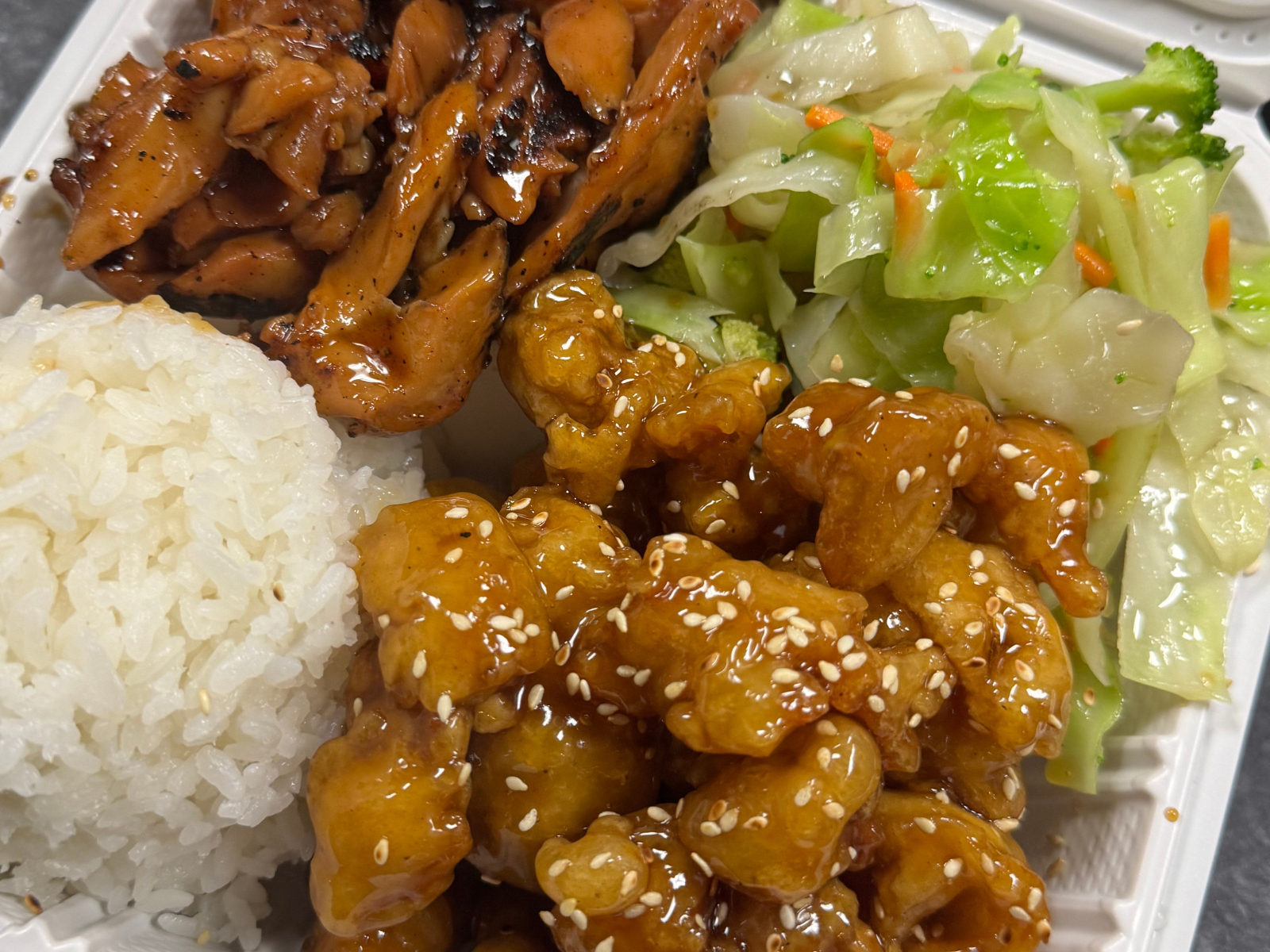 Teriyaki Chicken & Sesame Chicken.