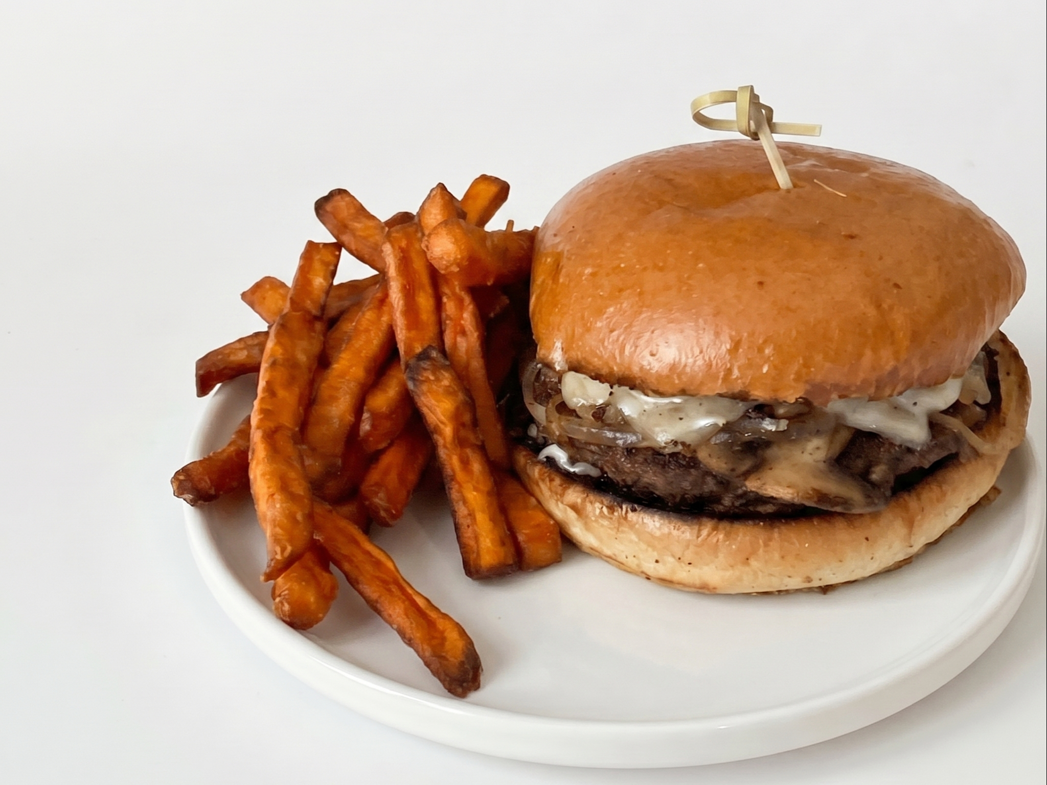 Swiss & Mushroom Burger.