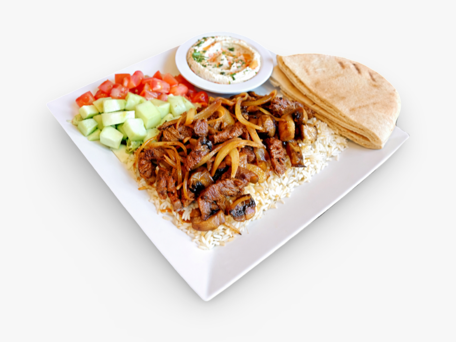 Steak Kabob (Beef) Plate.