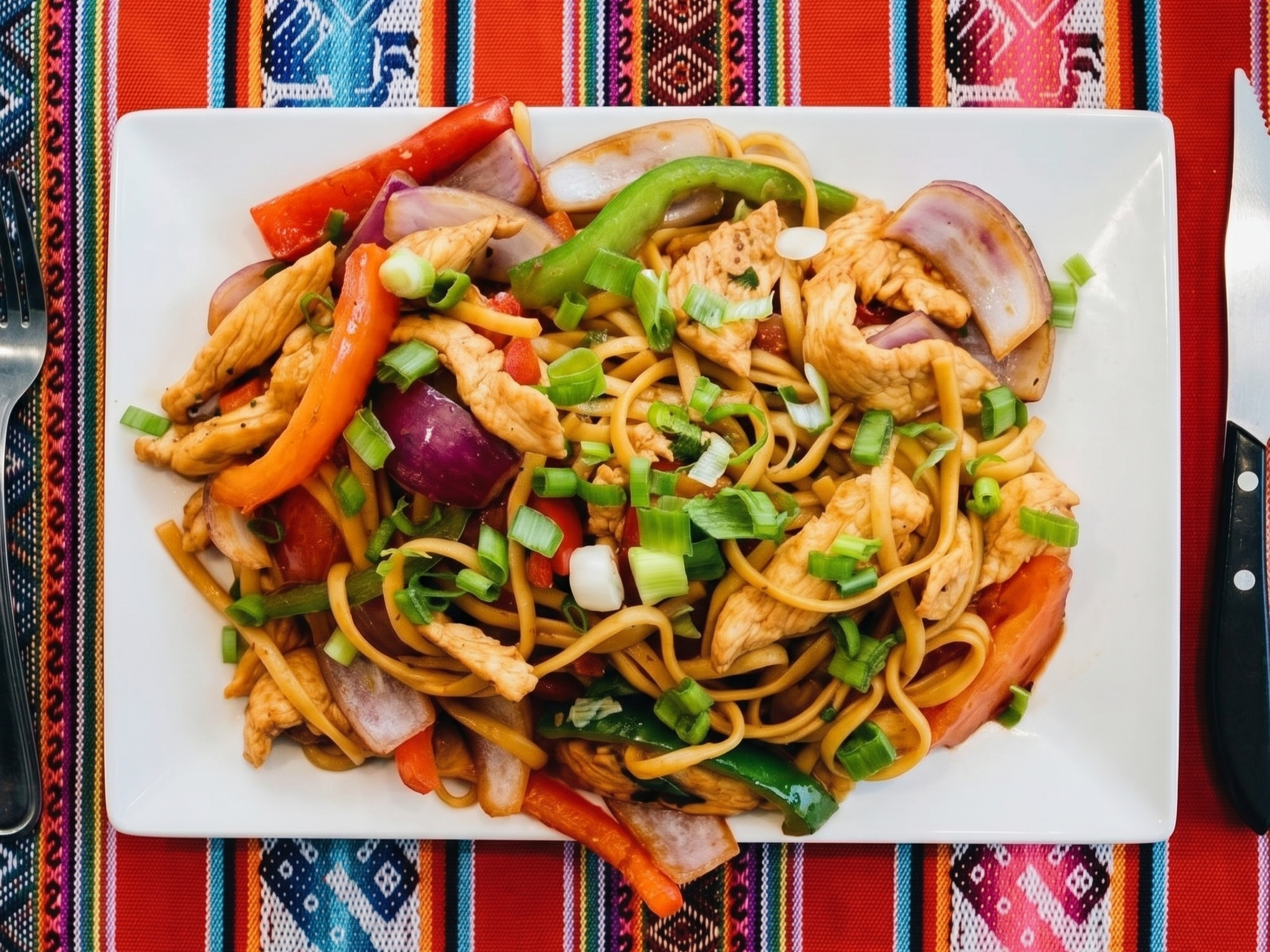 Tallarin Saltado Pollo.