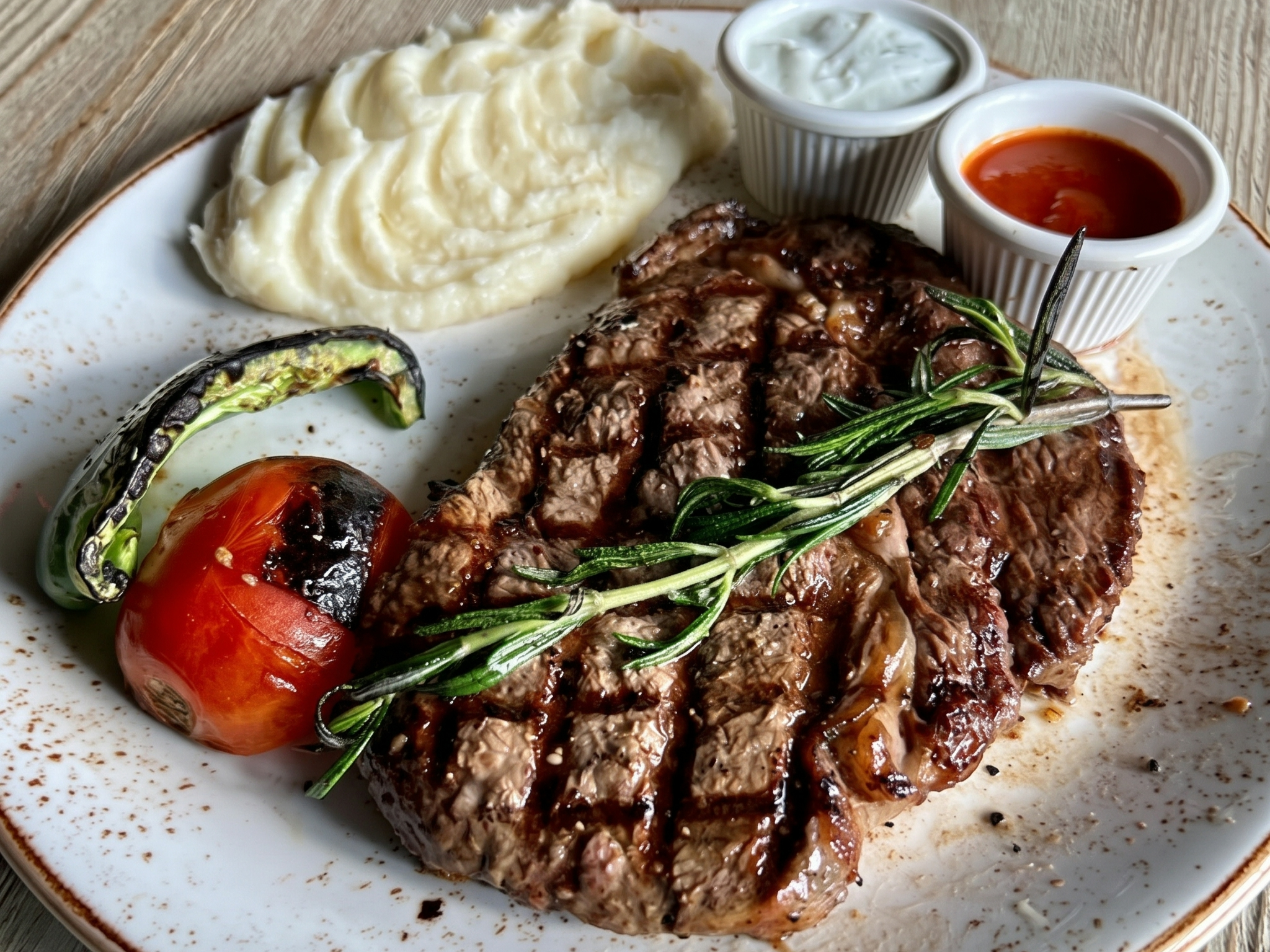 Rib Eye Steak.