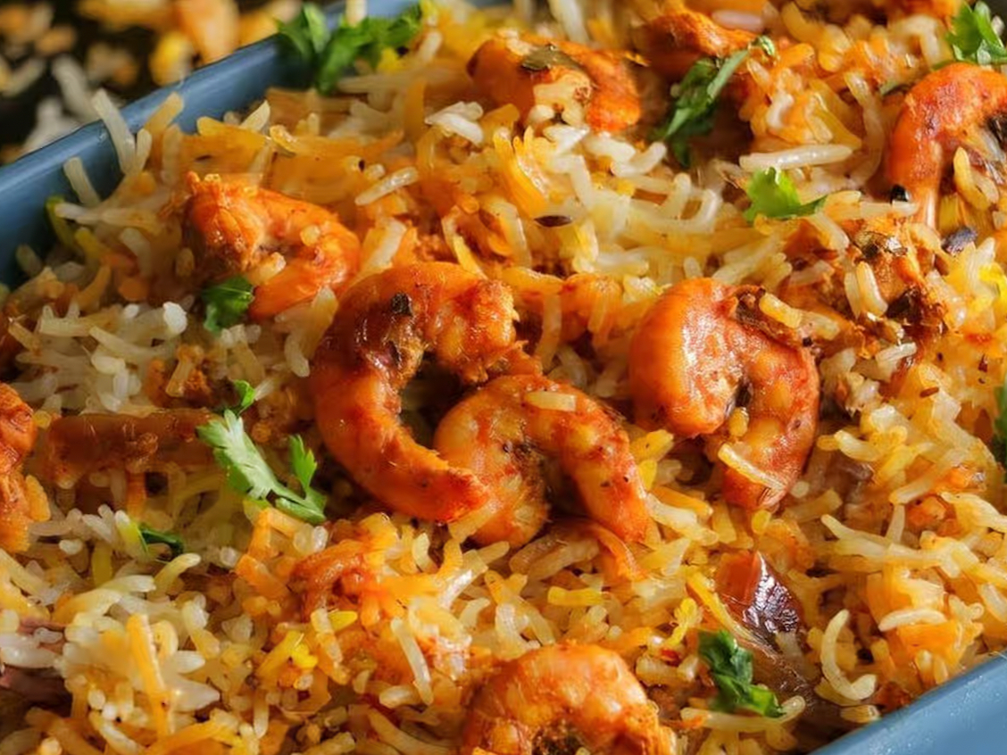 Shrimp Biryani.