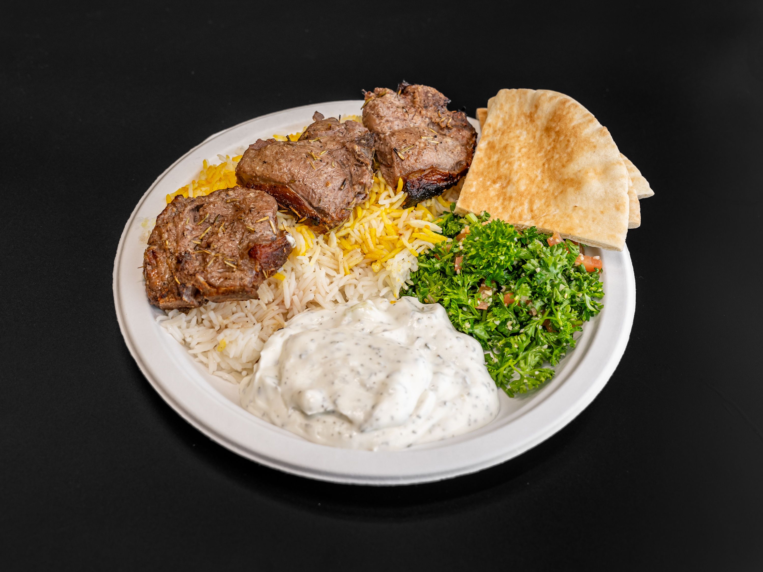 6. Lamb Kabob or Lamb Chops Plate.
